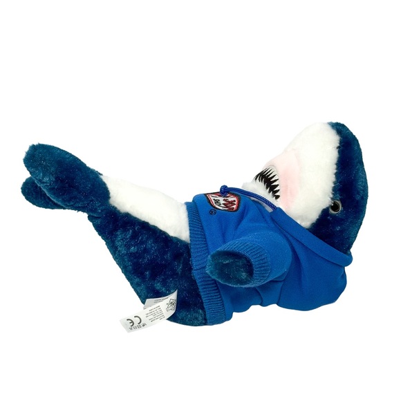 The Petting Zoo Ron Jon Surf Shop Mako Shark Plush Hoodie Stuffed Toy Blue - Picture 5 of 7